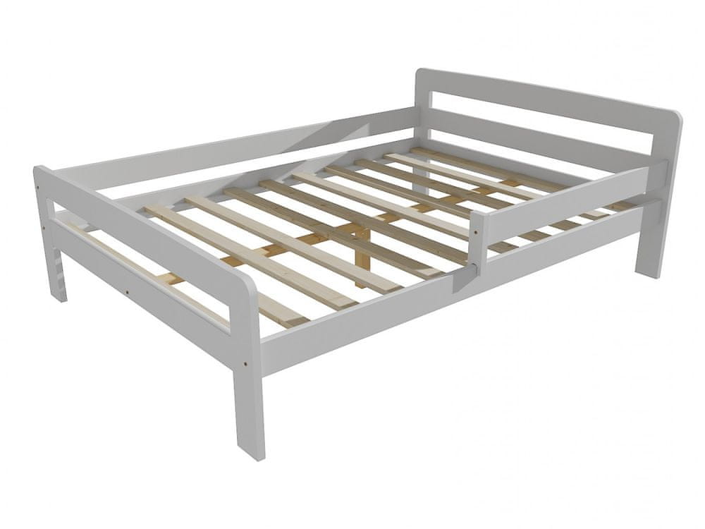eoshop Detská posteľ so zábranou VMK008C KIDS (Rozmer: 120 x 200 cm, Farba dreva: farba biela)